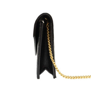 Saint Laurent Envelope Shoulder Shoulder Bag Leather Chain Black Bag